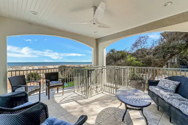 Balcony of this home in Palmetto Dunes