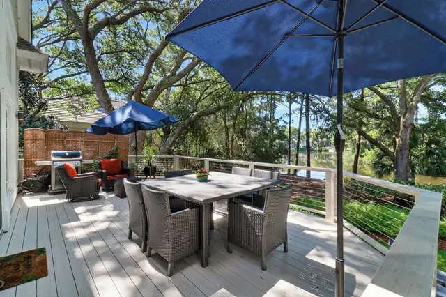 Balcony of this home in Palmetto Dunes