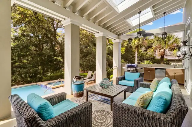 Balcony of this home in Palmetto Dunes