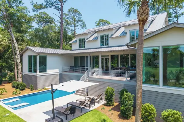 Outside of this home in Palmetto Dunes