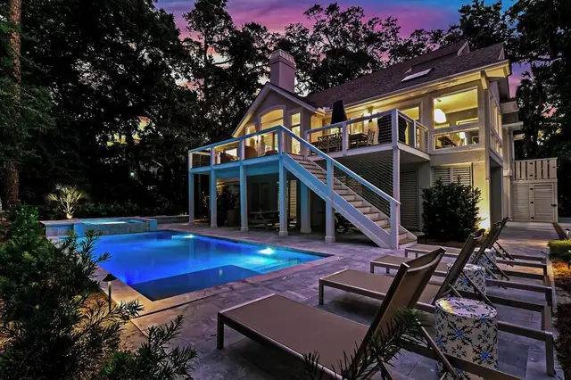 Outside of this home in Palmetto Dunes