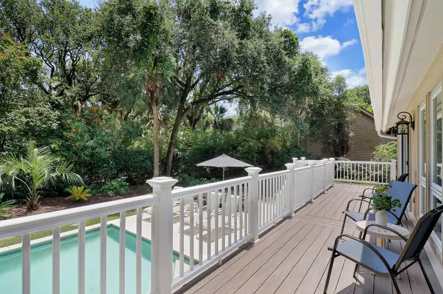 Balcony of this home in Palmetto Dunes