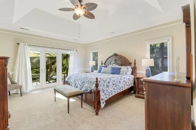 Bedroom of this home in Palmetto Dunes