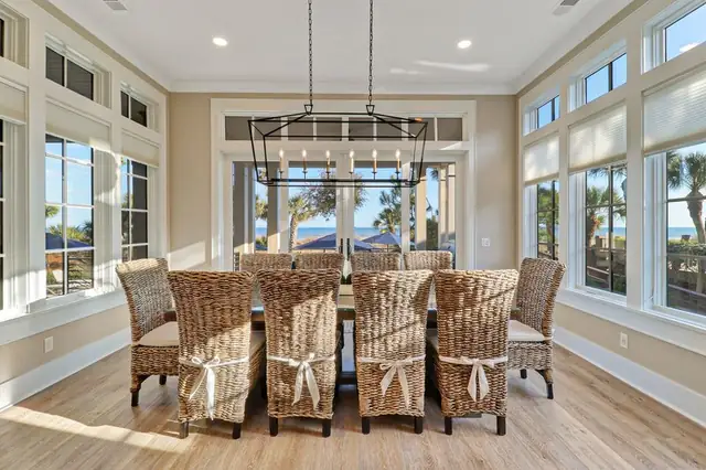 Dining area of this home in Palmetto Dunes