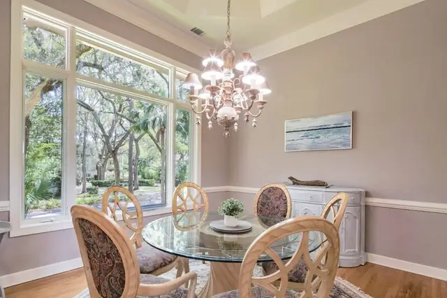 Dining area of this home in Palmetto Dunes