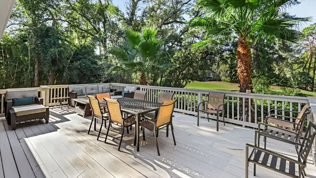 Balcony of this home in Palmetto Dunes