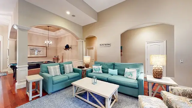 Living room of this home in Palmetto Dunes