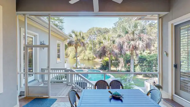 Balcony of this home in Palmetto Dunes