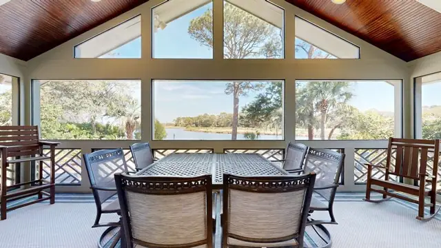 Balcony of this home in Palmetto Dunes