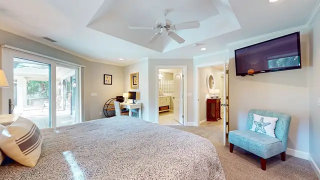 Bedroom of this home in Palmetto Dunes