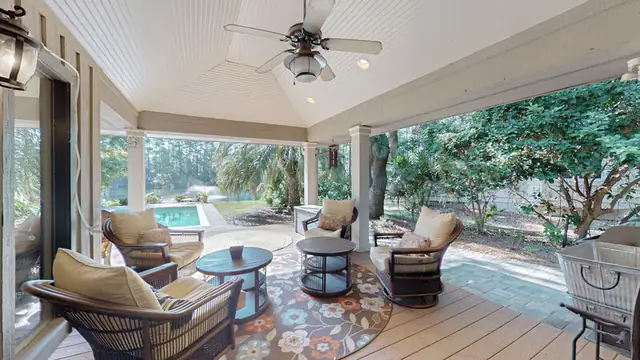 Balcony of this home in Palmetto Dunes