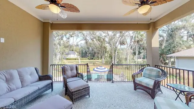 Balcony of this home in Palmetto Dunes