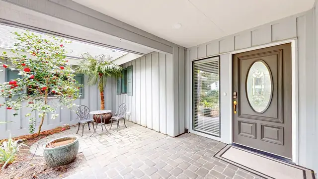 Balcony of this home in Palmetto Dunes