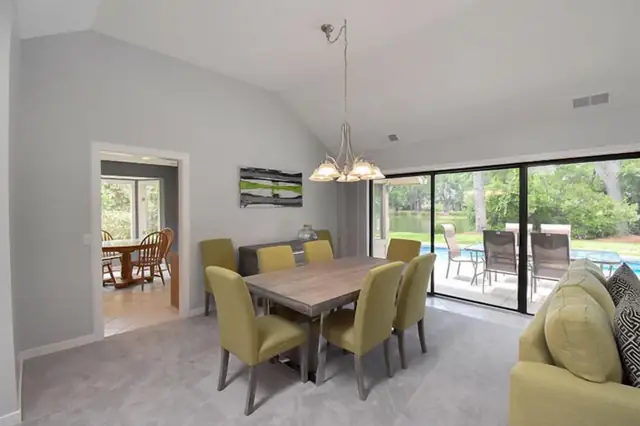 Dining area of this home in Palmetto Dunes