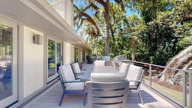 Balcony of this home in Palmetto Dunes