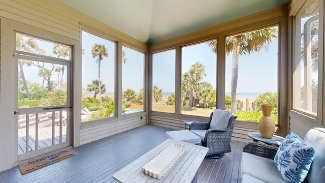 Ocean view of this home in Palmetto Dunes