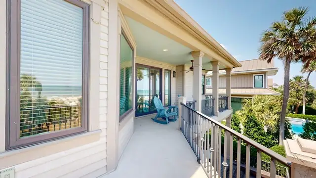 Balcony of this home in Palmetto Dunes
