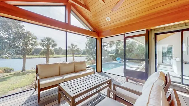 Balcony of this home in Palmetto Dunes