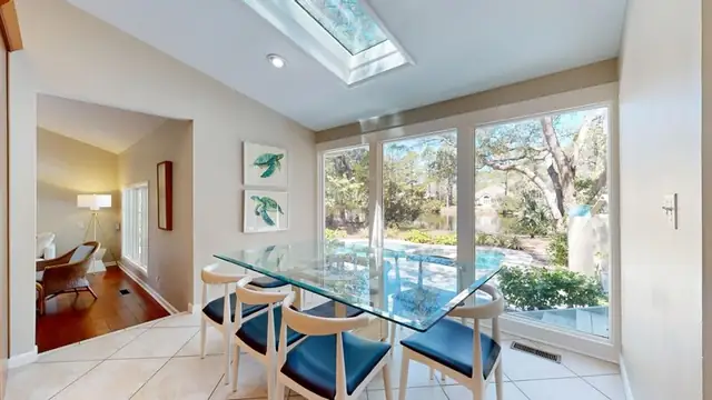 Dining area of this home in Palmetto Dunes