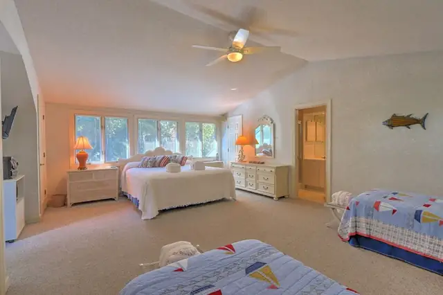Bedroom of this home in Palmetto Dunes