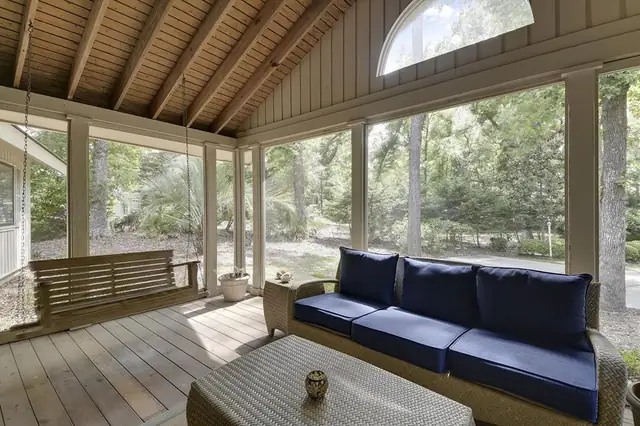Balcony of this home in Palmetto Dunes