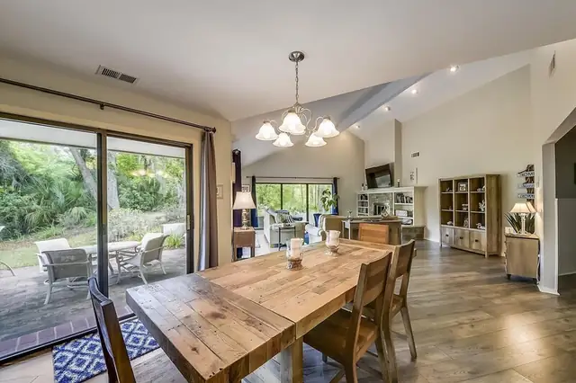 Dining area of this home in Palmetto Dunes