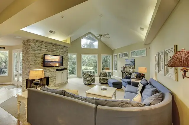 Living room of this home in Palmetto Dunes