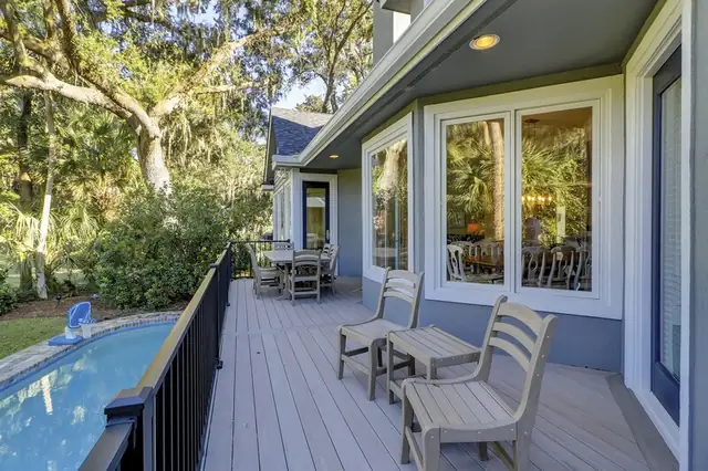 Balcony of this home in Palmetto Dunes