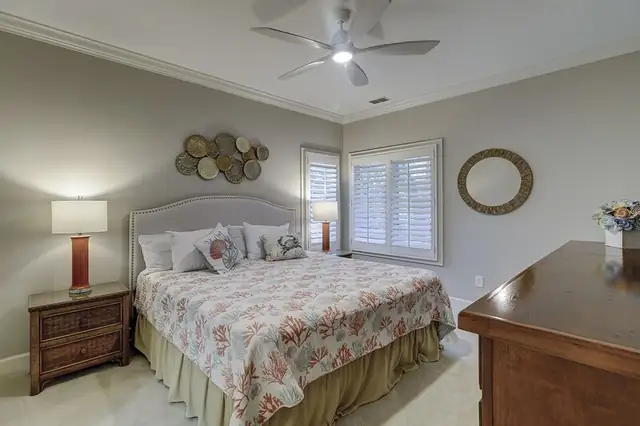 Bedroom of this home in Palmetto Dunes