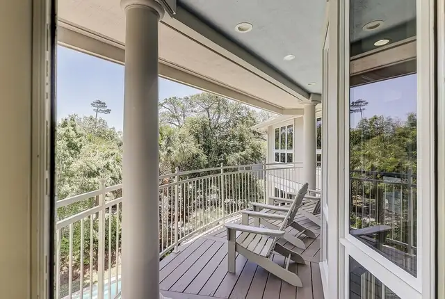 Balcony of this home in Palmetto Dunes