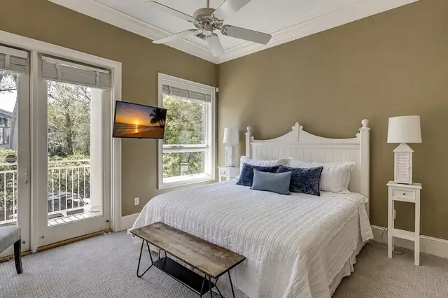 Bedroom of this home in Palmetto Dunes