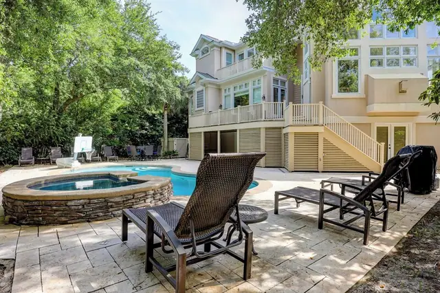 Pool of this home in Palmetto Dunes