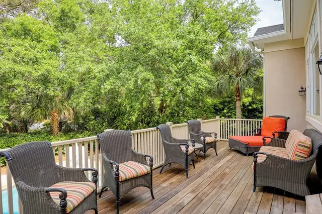Balcony of this home in Palmetto Dunes