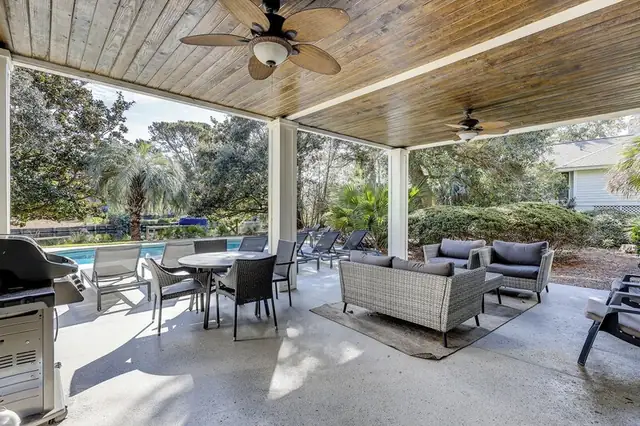Balcony of this home in Palmetto Dunes