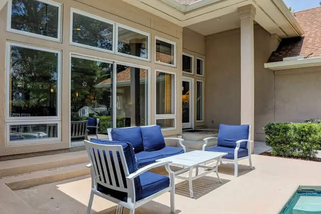 Balcony of this home in Palmetto Dunes