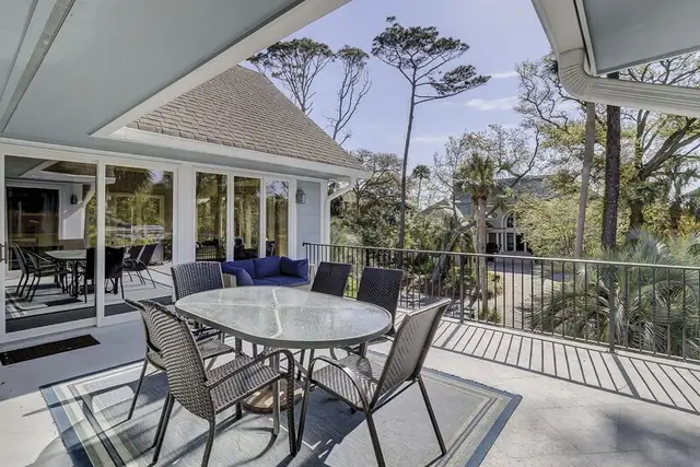 Balcony of this home in Palmetto Dunes