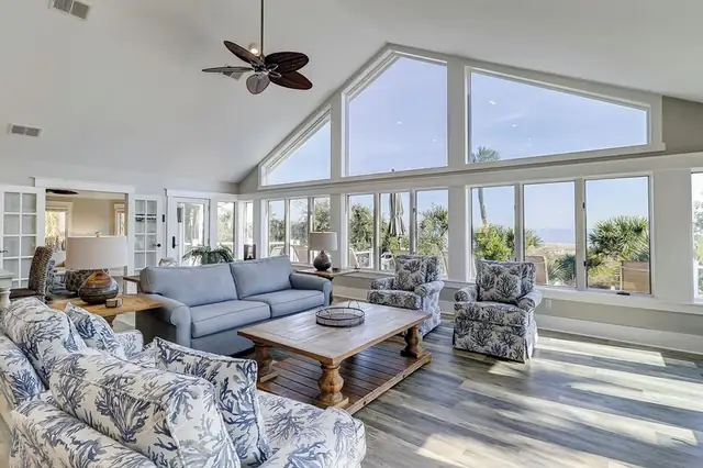Living room of this home in Palmetto Dunes