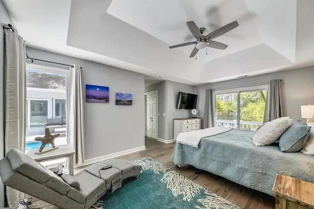 Bedroom of this home in Palmetto Dunes