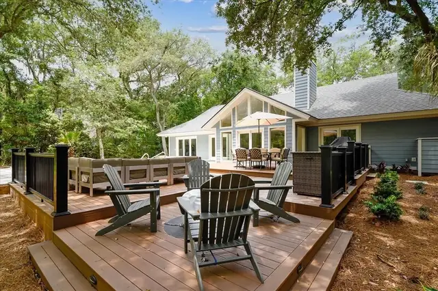 Balcony of this home in Palmetto Dunes
