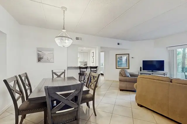 Living room at Forest Beach Villas 100