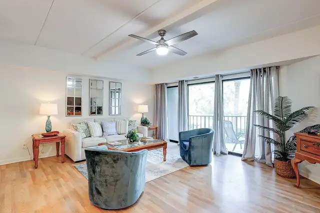 Living room at Forest Beach Villas 107