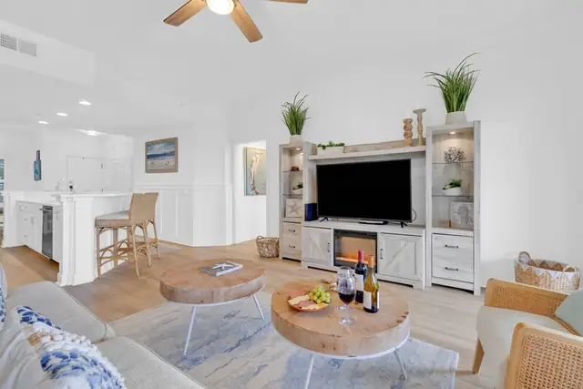 Living room at North Shore Place 502