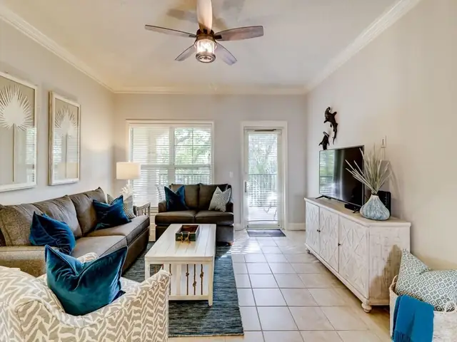 Living room at North Shore Place 205