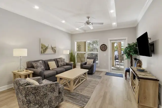Living room at North Shore Place 103