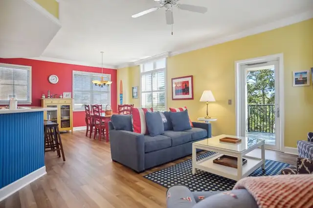 Living room at North Shore Place 401