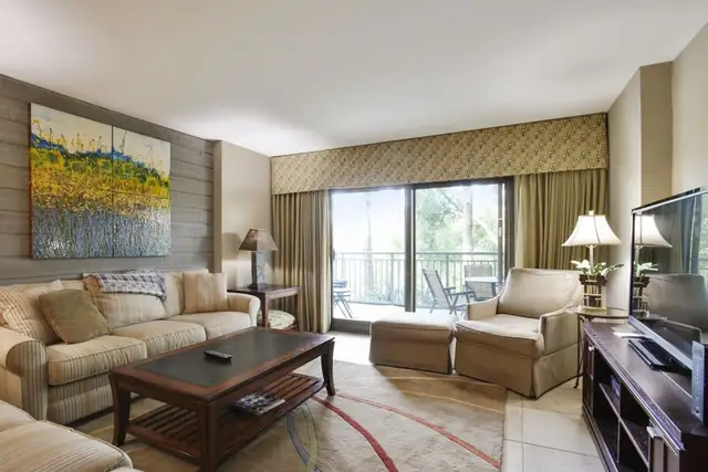 Living room at Ocean One Villas 402