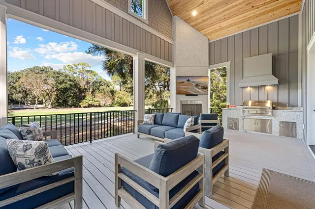 Balcony of this home in Sea Pines