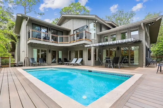 Outside of this home in Sea Pines