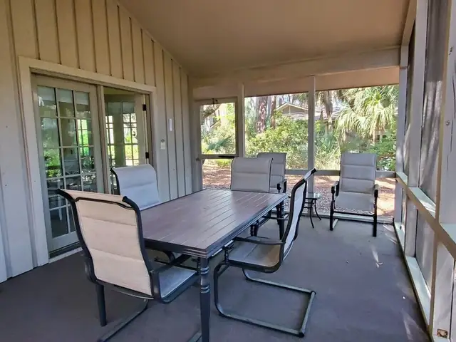Balcony of this home in Sea Pines