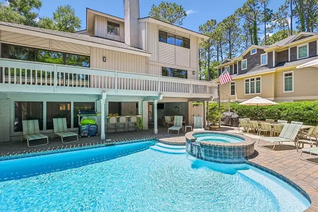 Outside of this home in Sea Pines